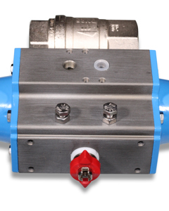 Ball valve 1", 2/2-ways,brass nickel plat w/pn. rotary drive